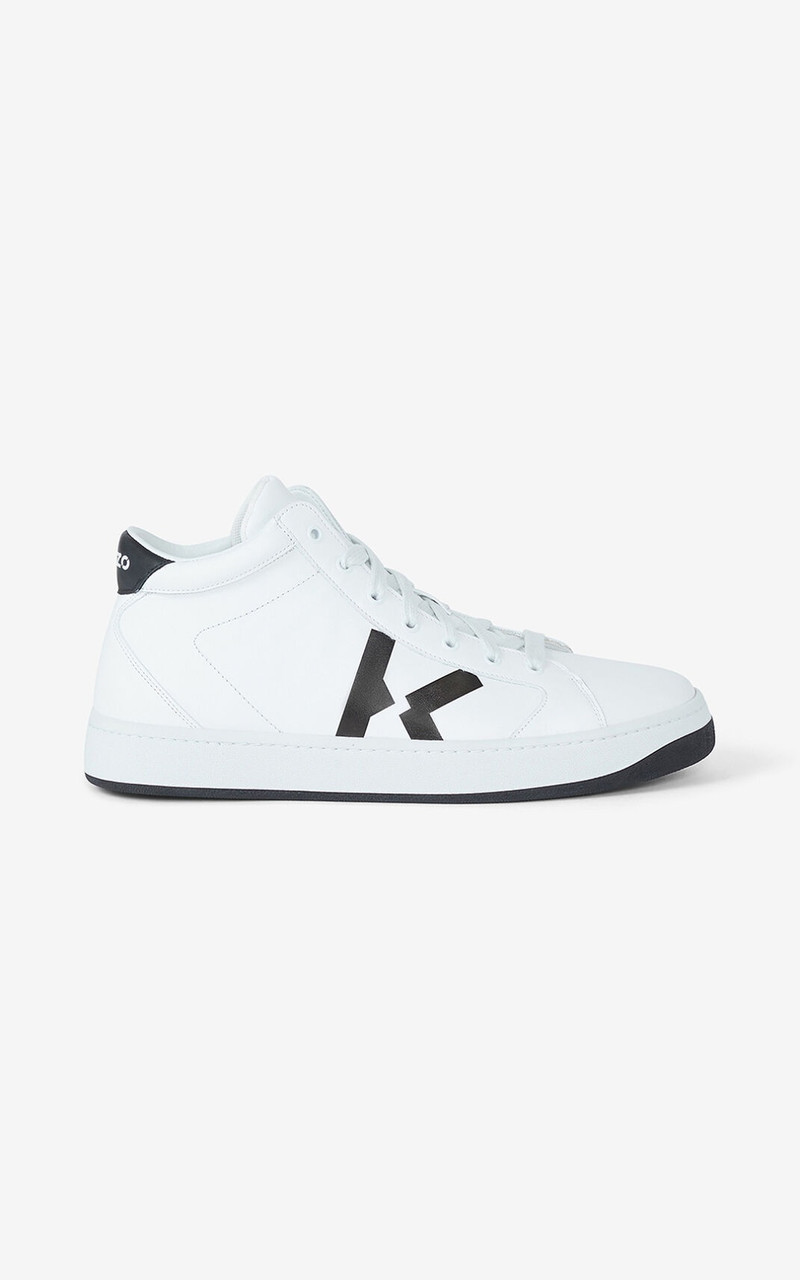 KENZO Kourt leather high-top trainers 1