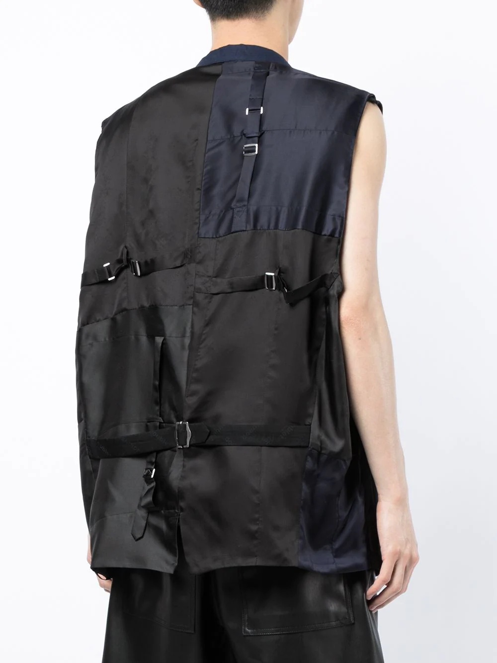 collarless panelled gilet - 4