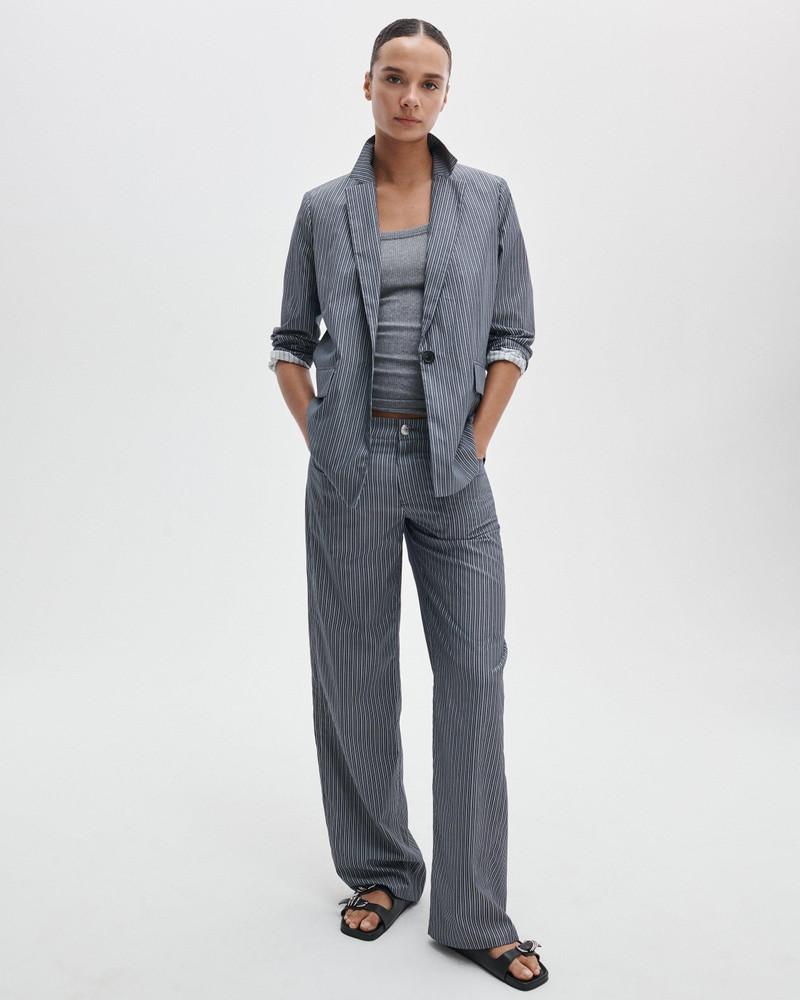 rag & bone Jennie Striped Poplin Blazer outlook