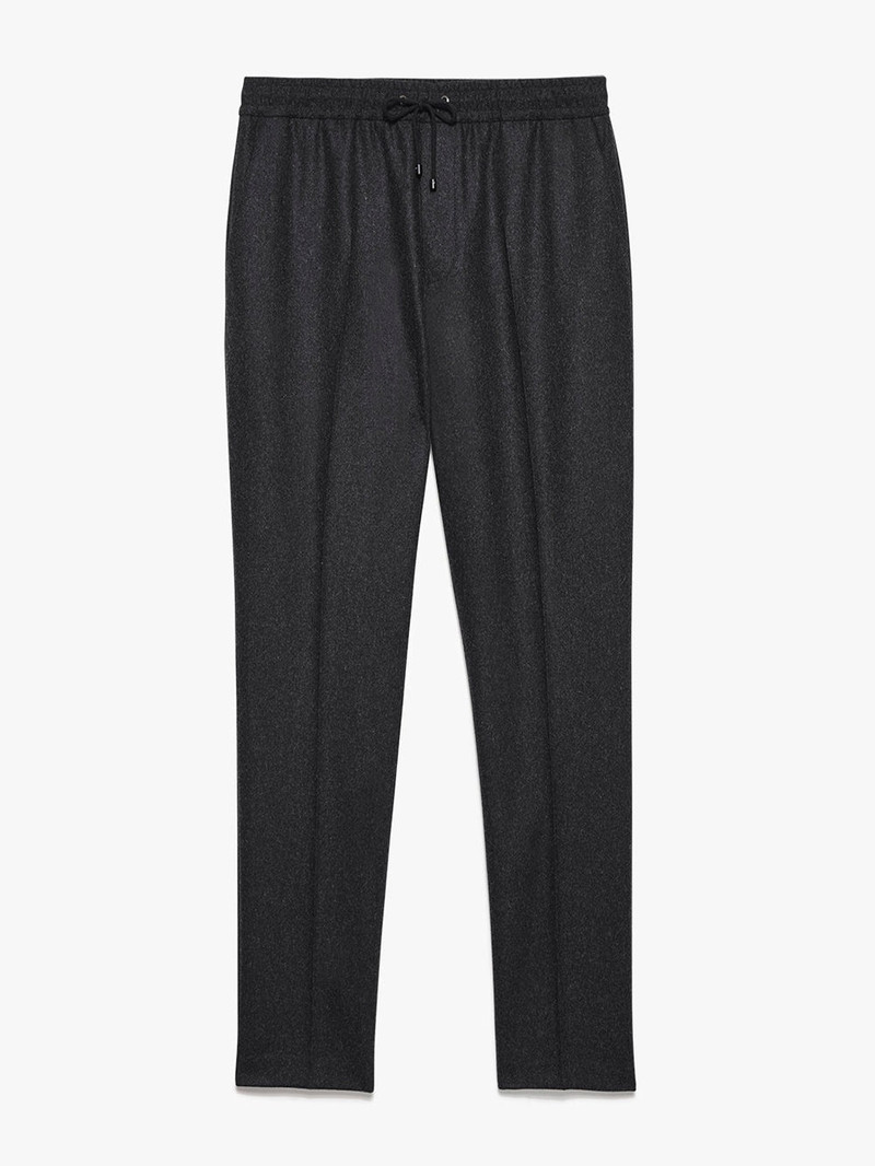Modern Flannel Travel Pant in Charcoal Grey 1