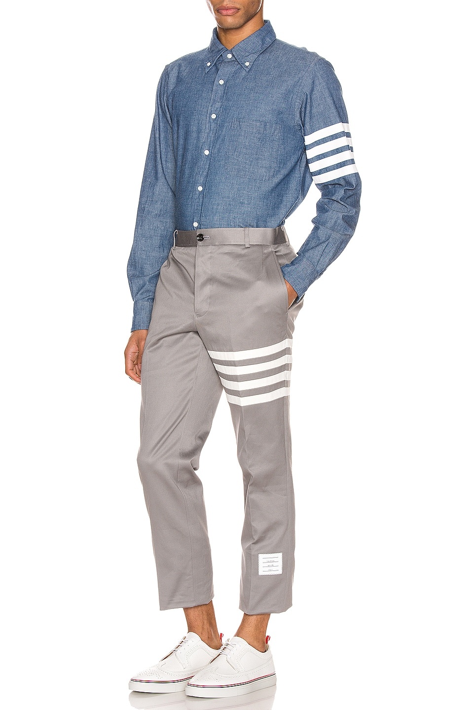 Straight Fit Button Down Long Sleeve Shirt - 5