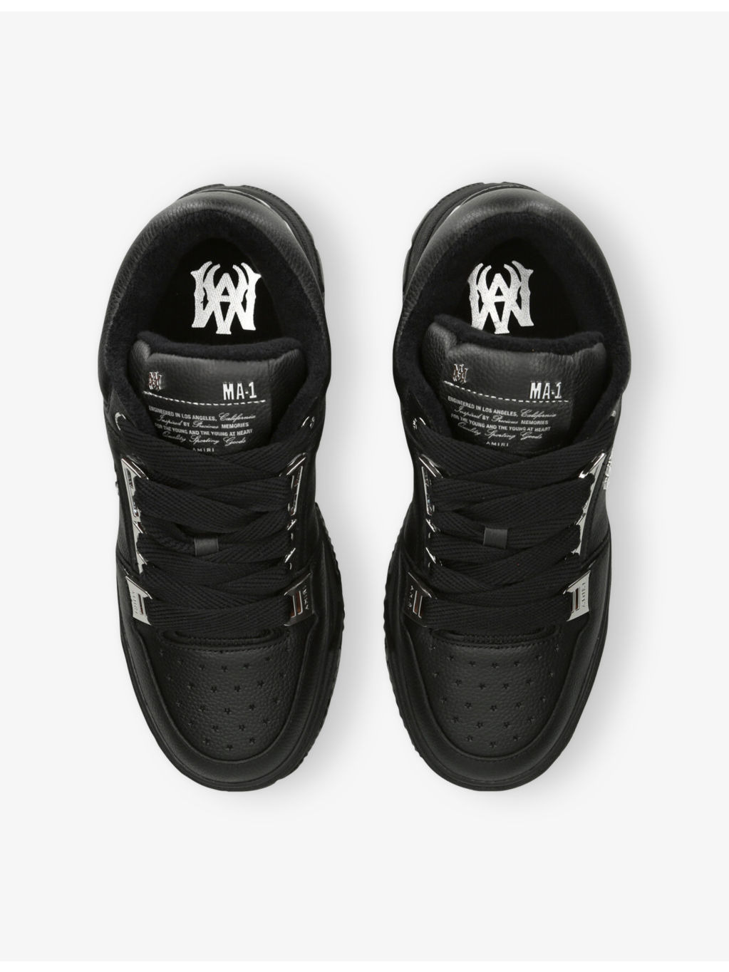 Metallic MA-1 Leather Trainers - 2