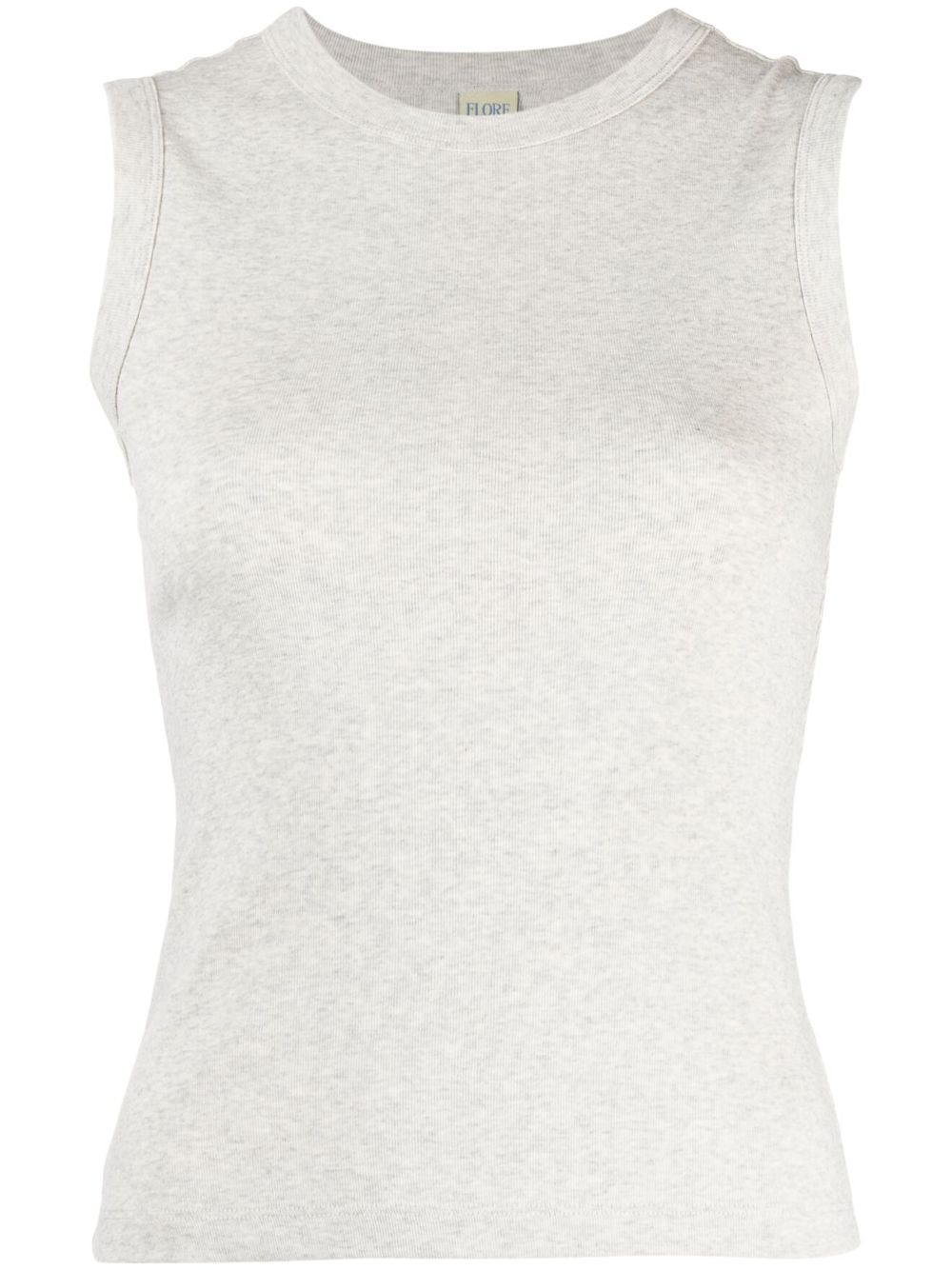 round-neck cotton tank top - 1