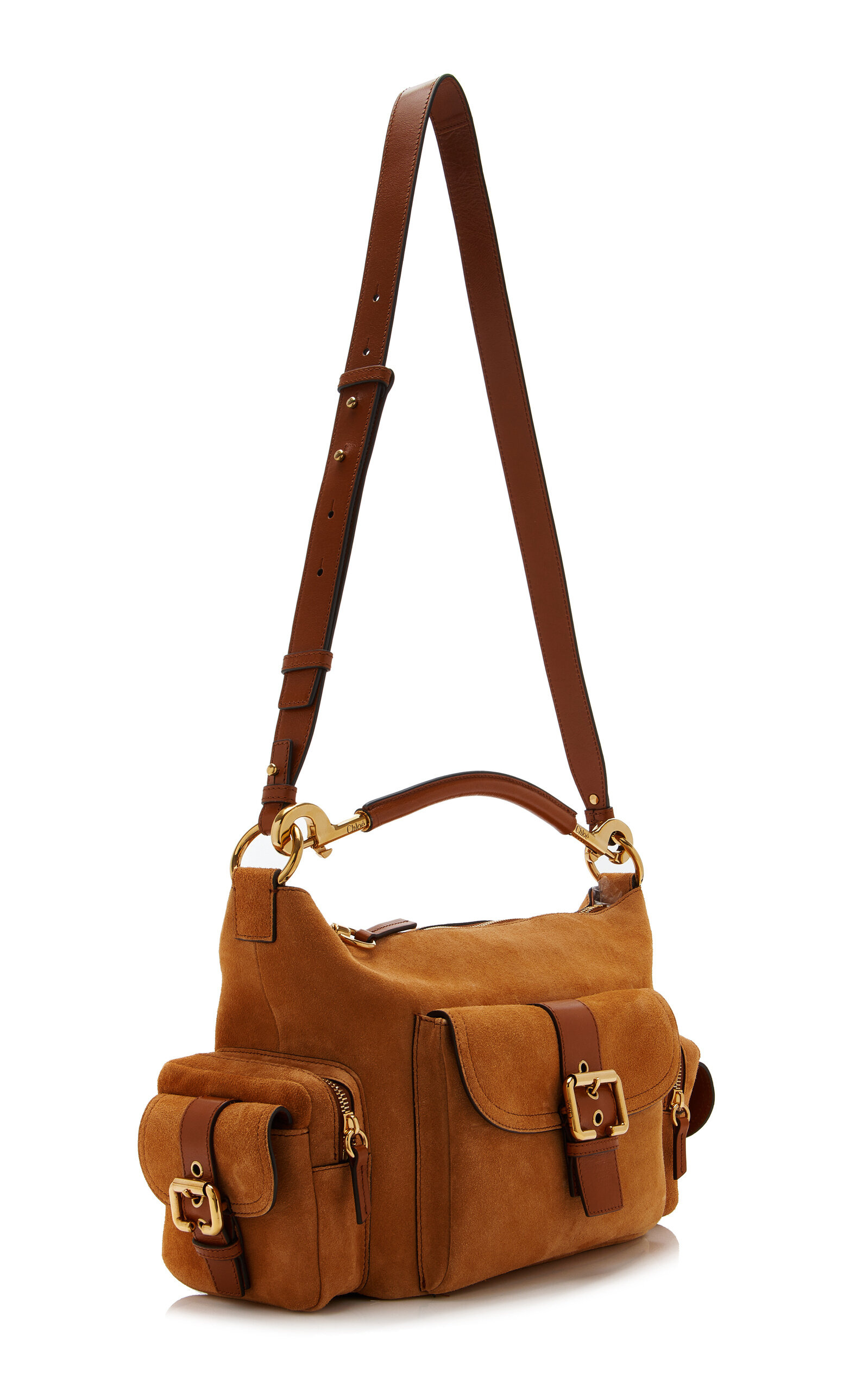 Camera Suede Shoulder Bag brown - 3