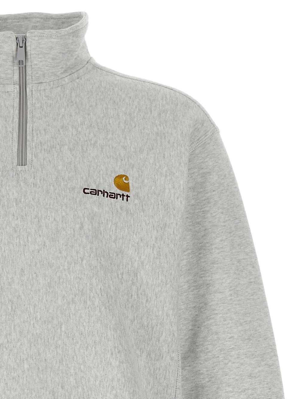 American Scrip half-zip embroidered-logo sweatshirt - 3