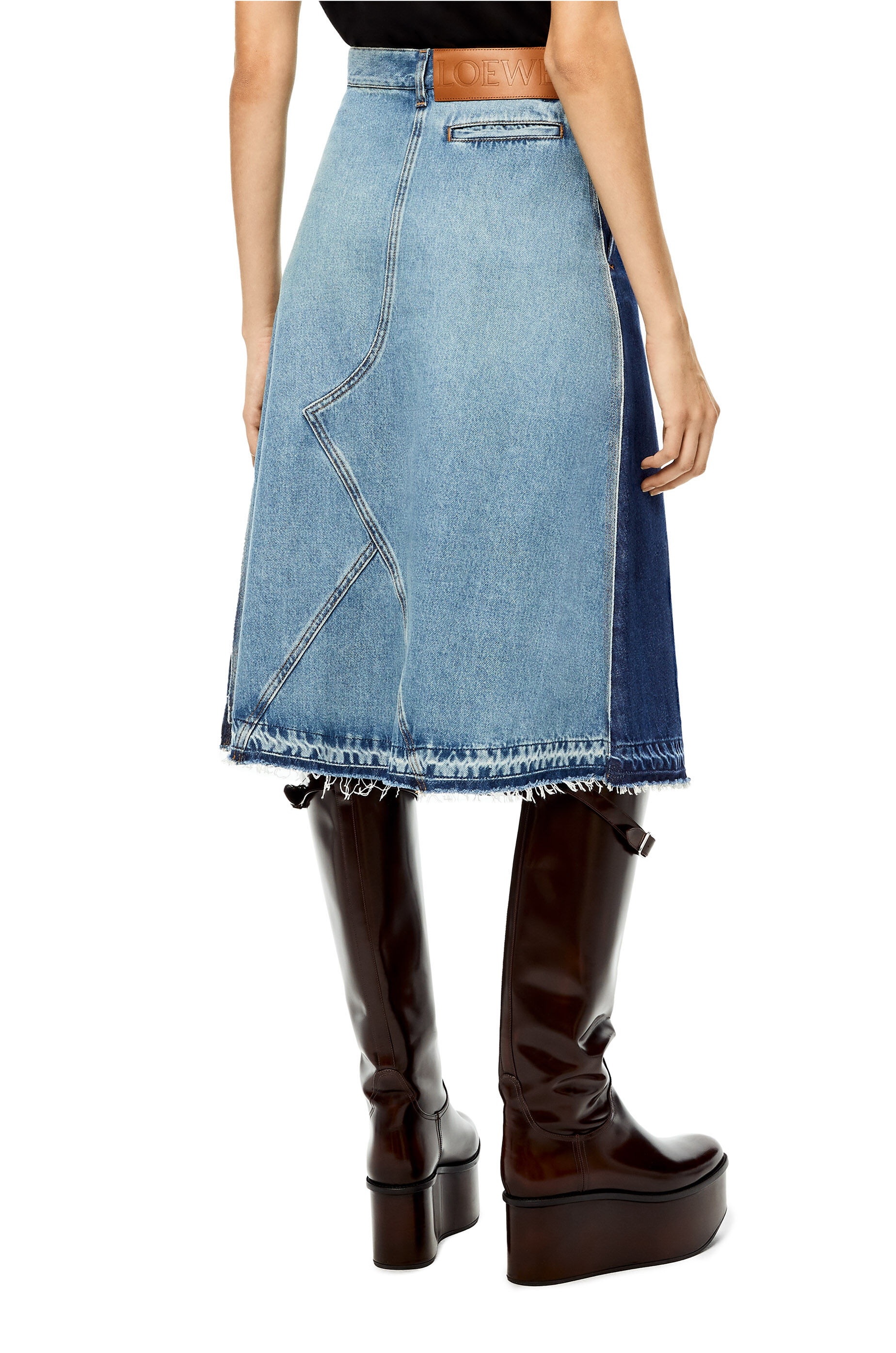 Midi skirt in denim - 4