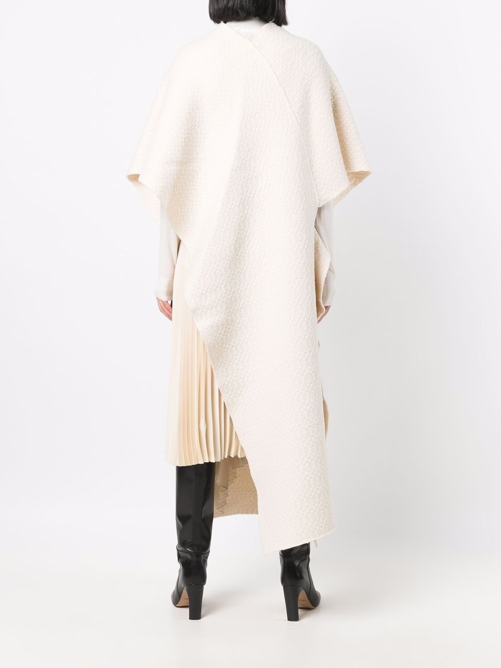 asymmetric cut-out cape - 4