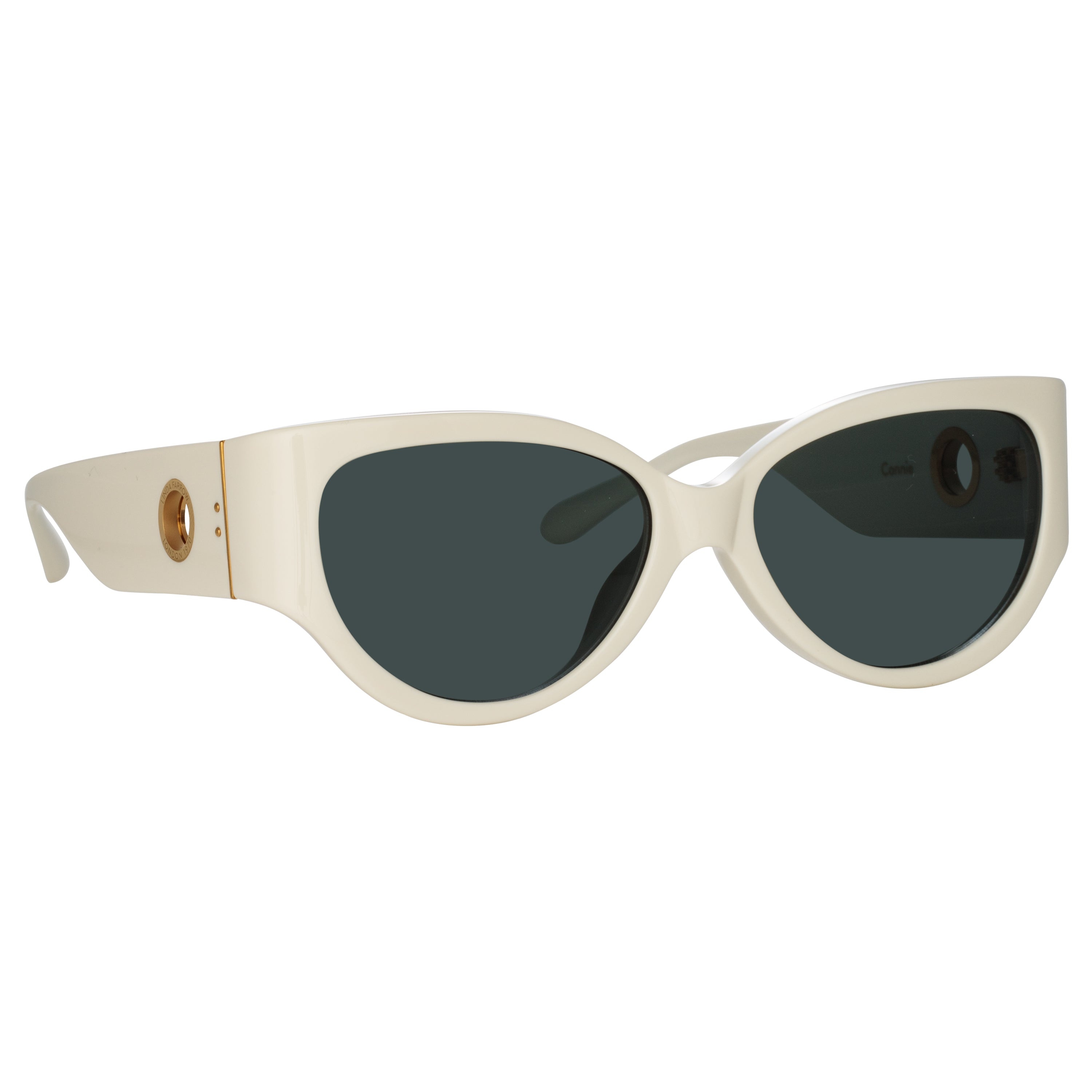 CONNIE CAT EYE SUNGLASSES IN WHITE - 3