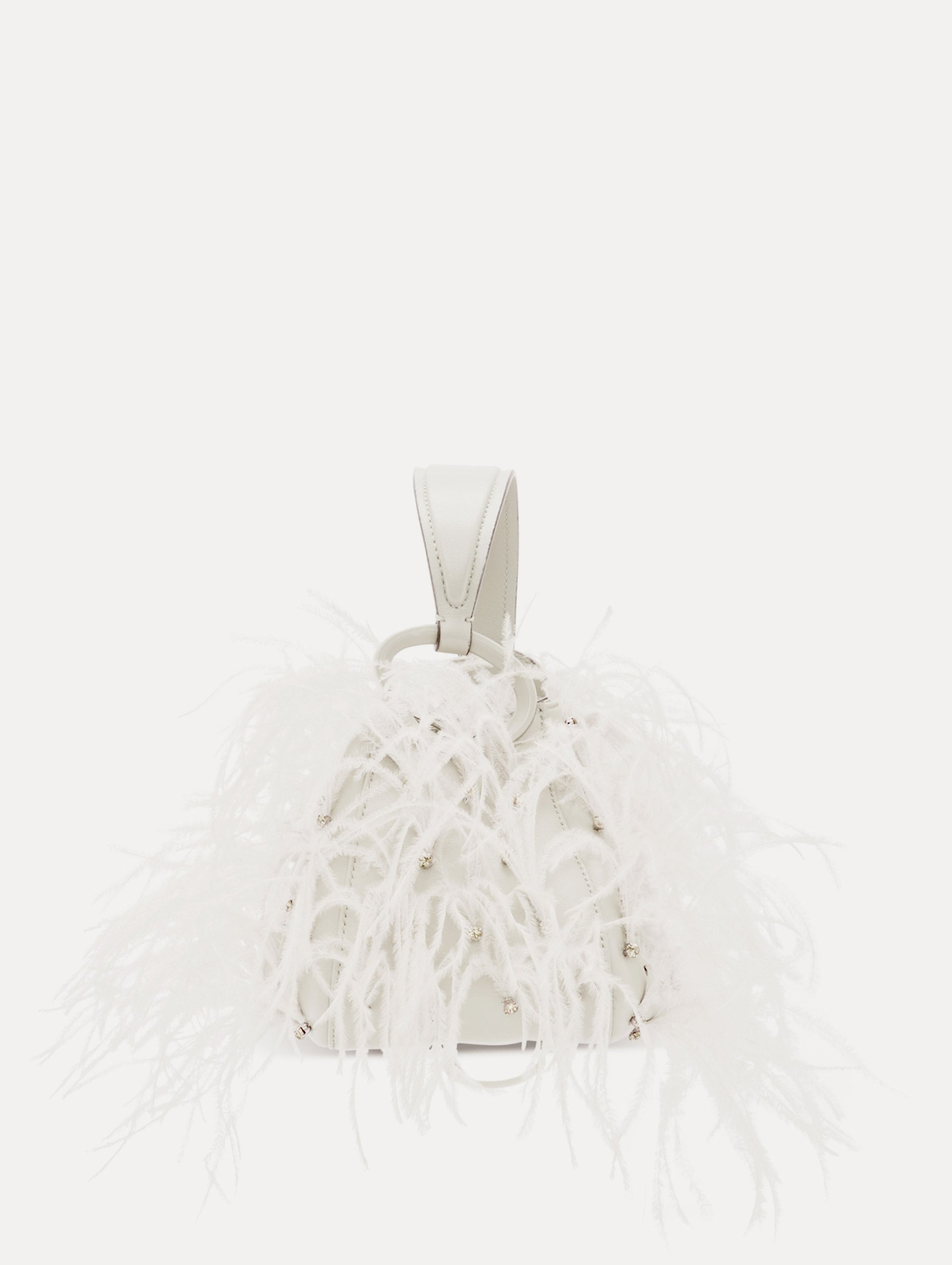 NANO OSTRICH FEATHER O HANDLE BAG - 4