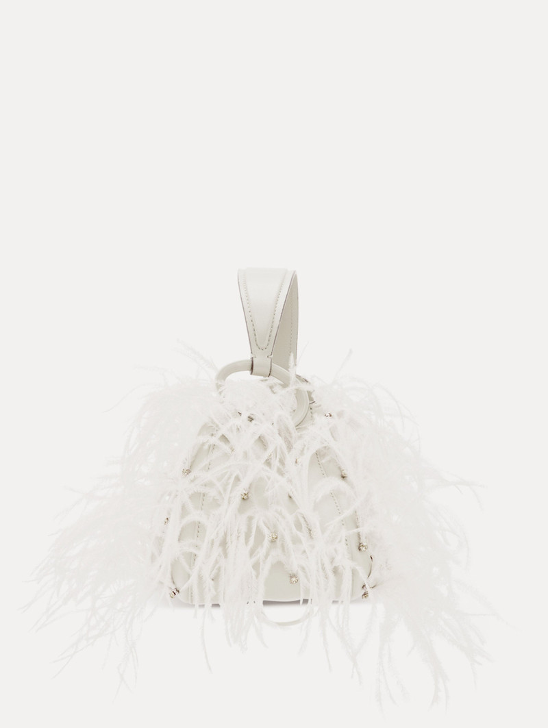 NANO OSTRICH FEATHER O HANDLE BAG 4