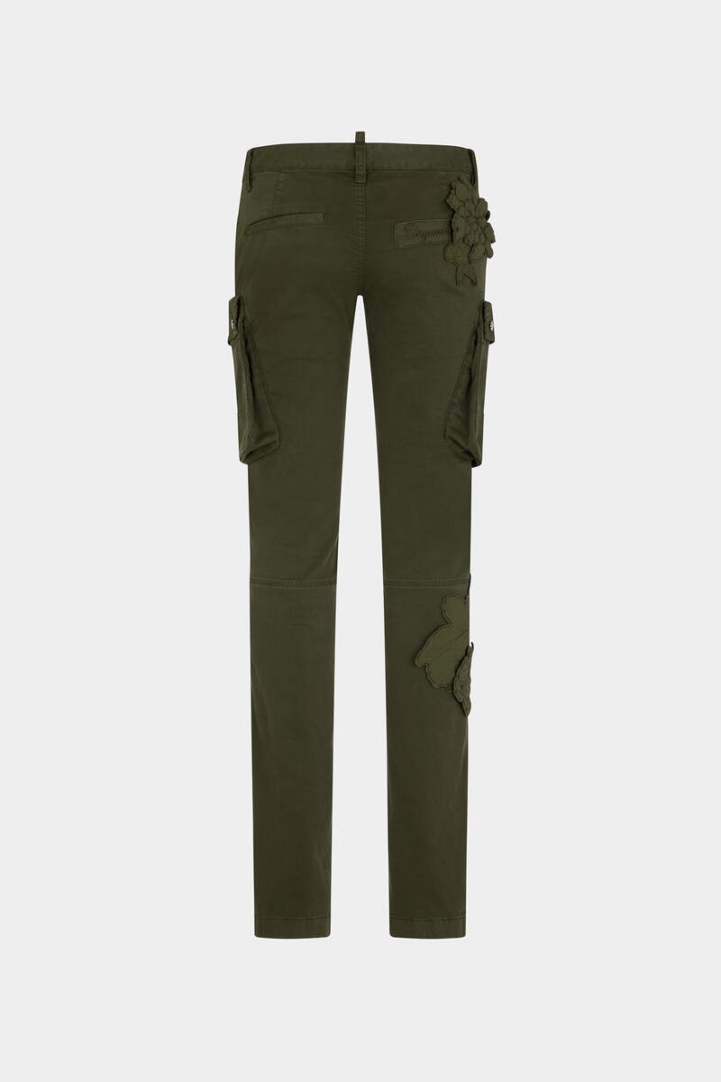 BLOSSOM PATCH FLARE SEXY CARGO PANTS - 2