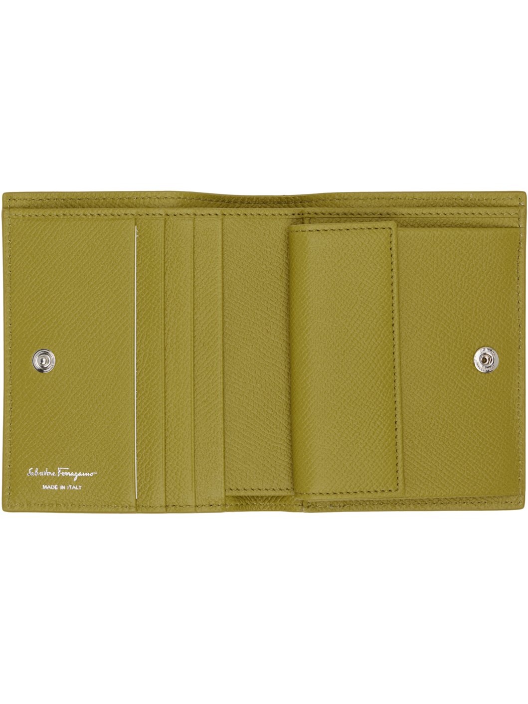 Green Gancini Compact Wallet - 3