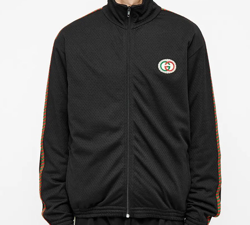 Gucci Mesh Oversize Jacket With Patch 'Black/Multicolor' 599359-XJB1N-1082 - 5