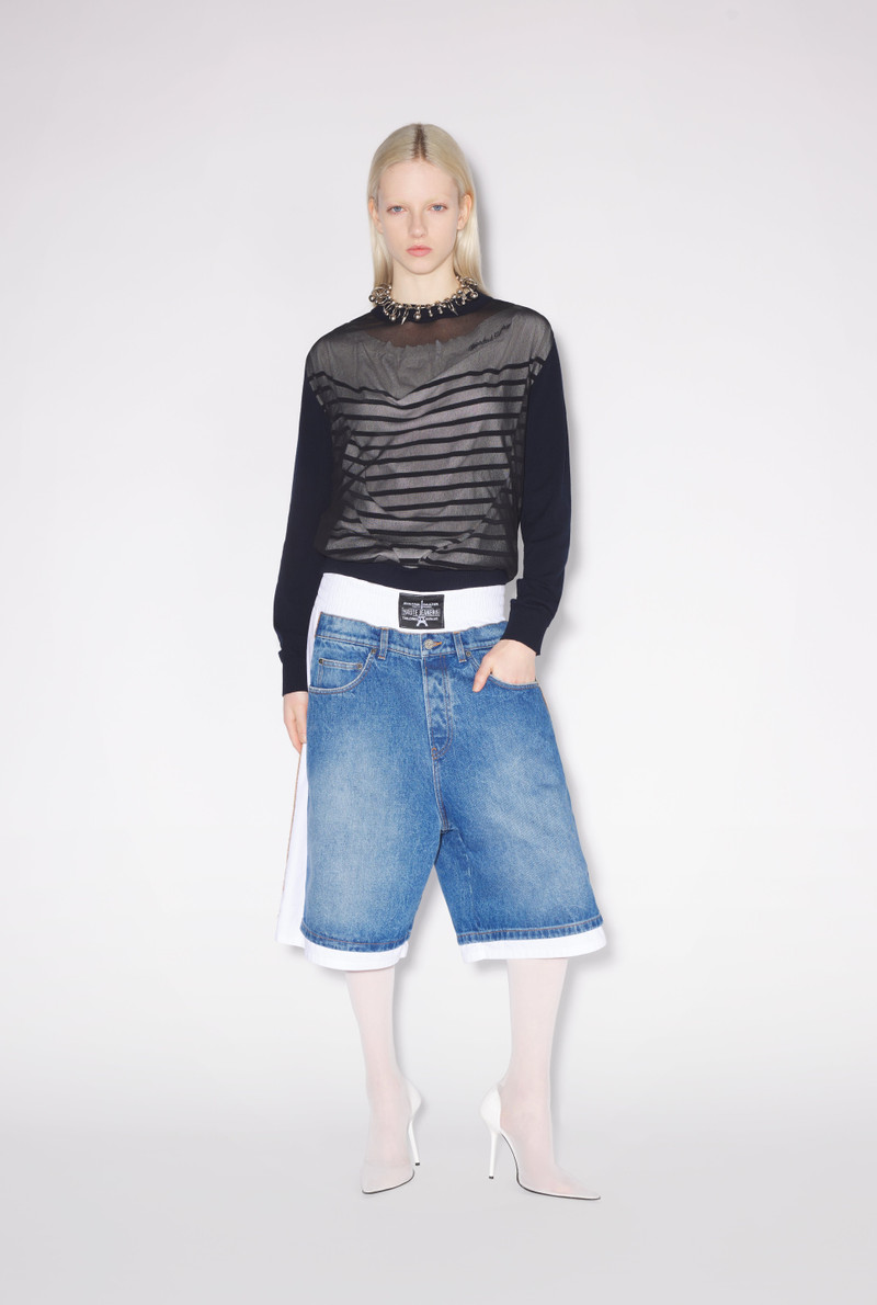Jean Paul Gaultier THE TROMPE-L'ŒIL DENIM SHORTS outlook