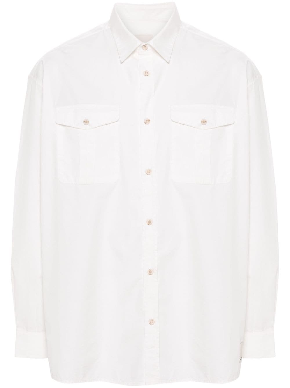chest-pockets cotton shirt - 1