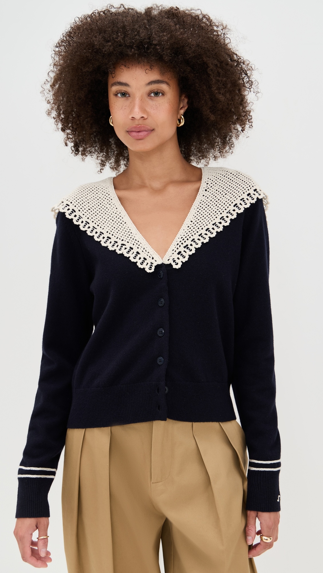 Marie Knit Embroidery Cardigan - 7