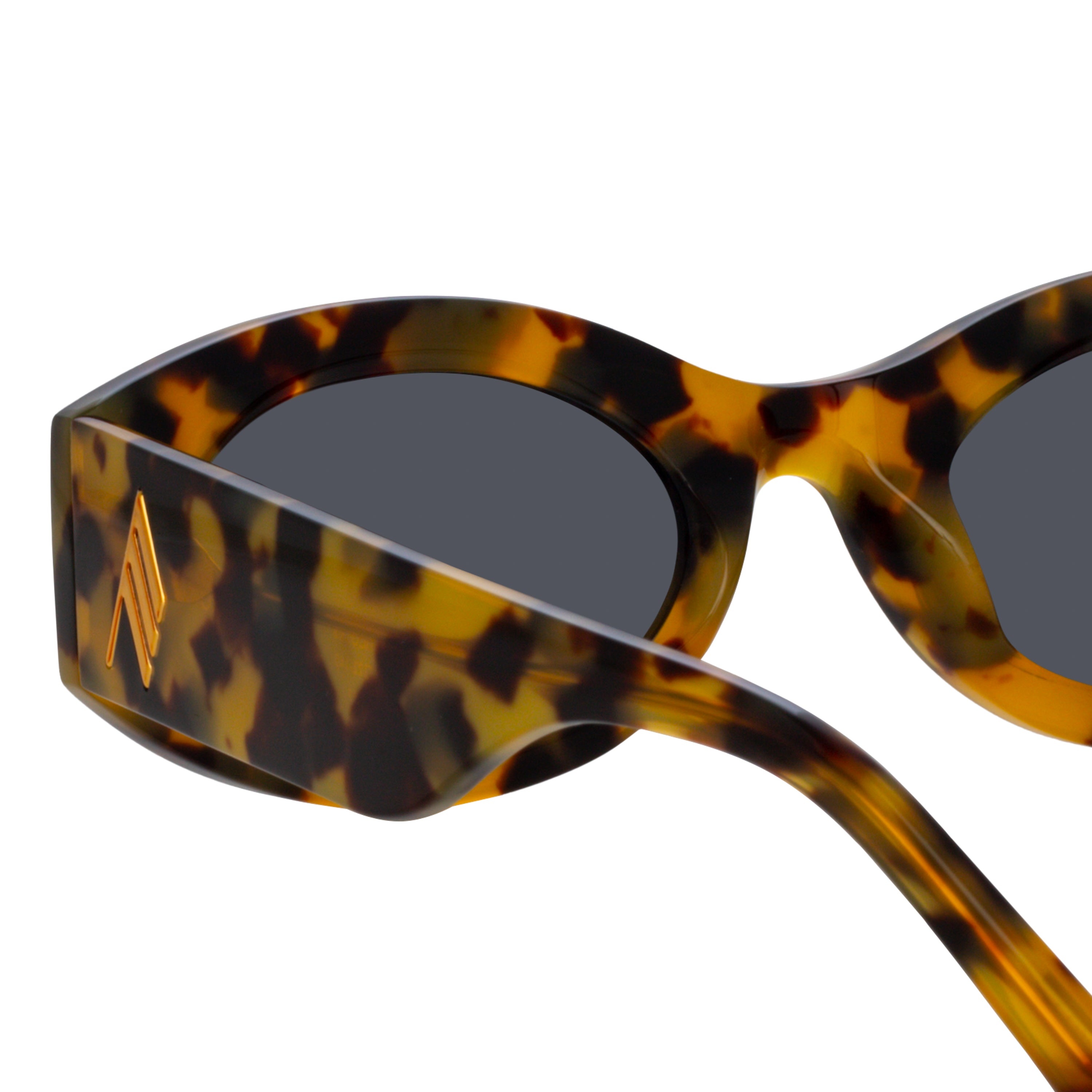 Berta Oval Sunglasses in Tortoiseshell - 4