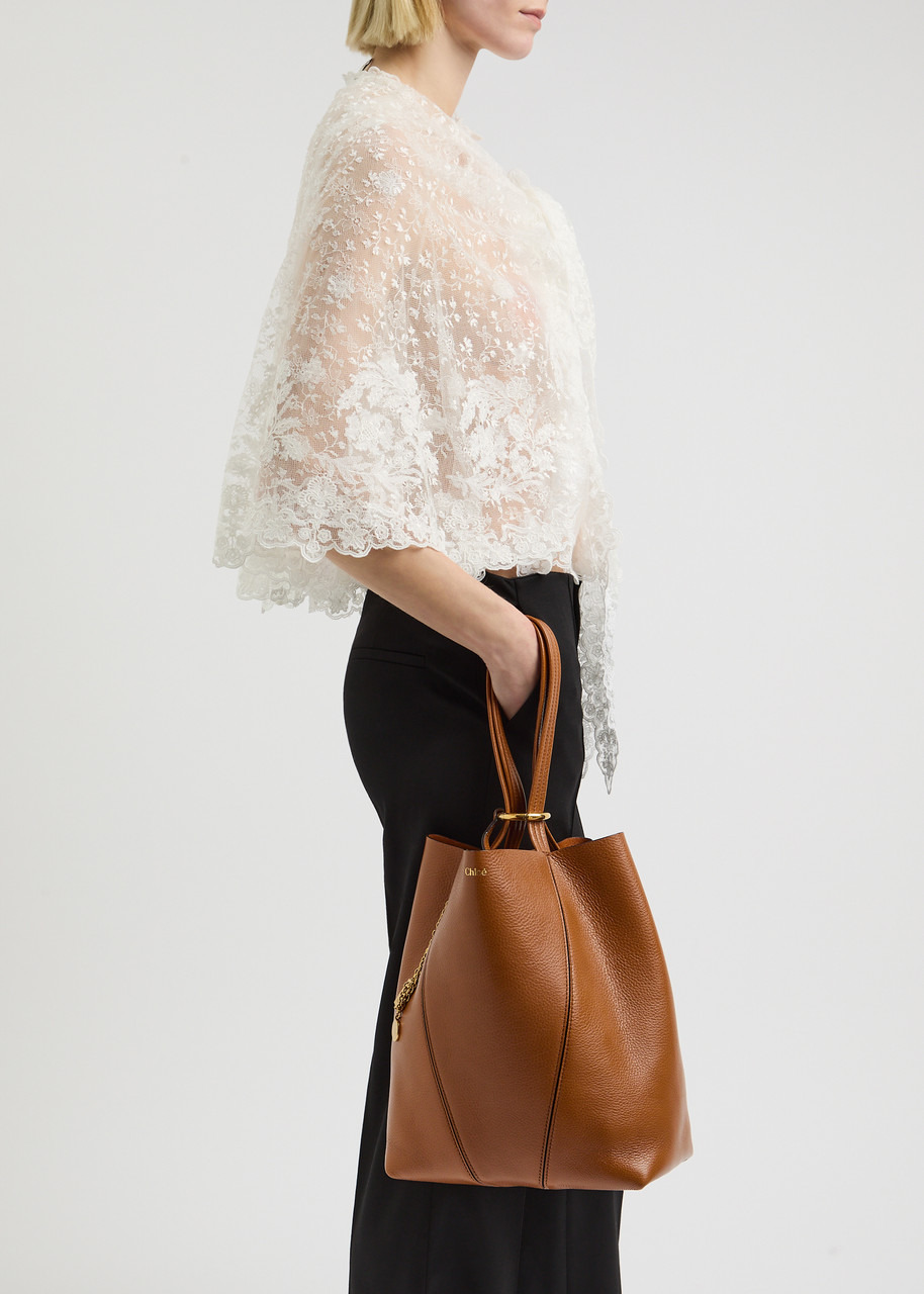 Chloe Spin Medium Grained Leather Tote - 5