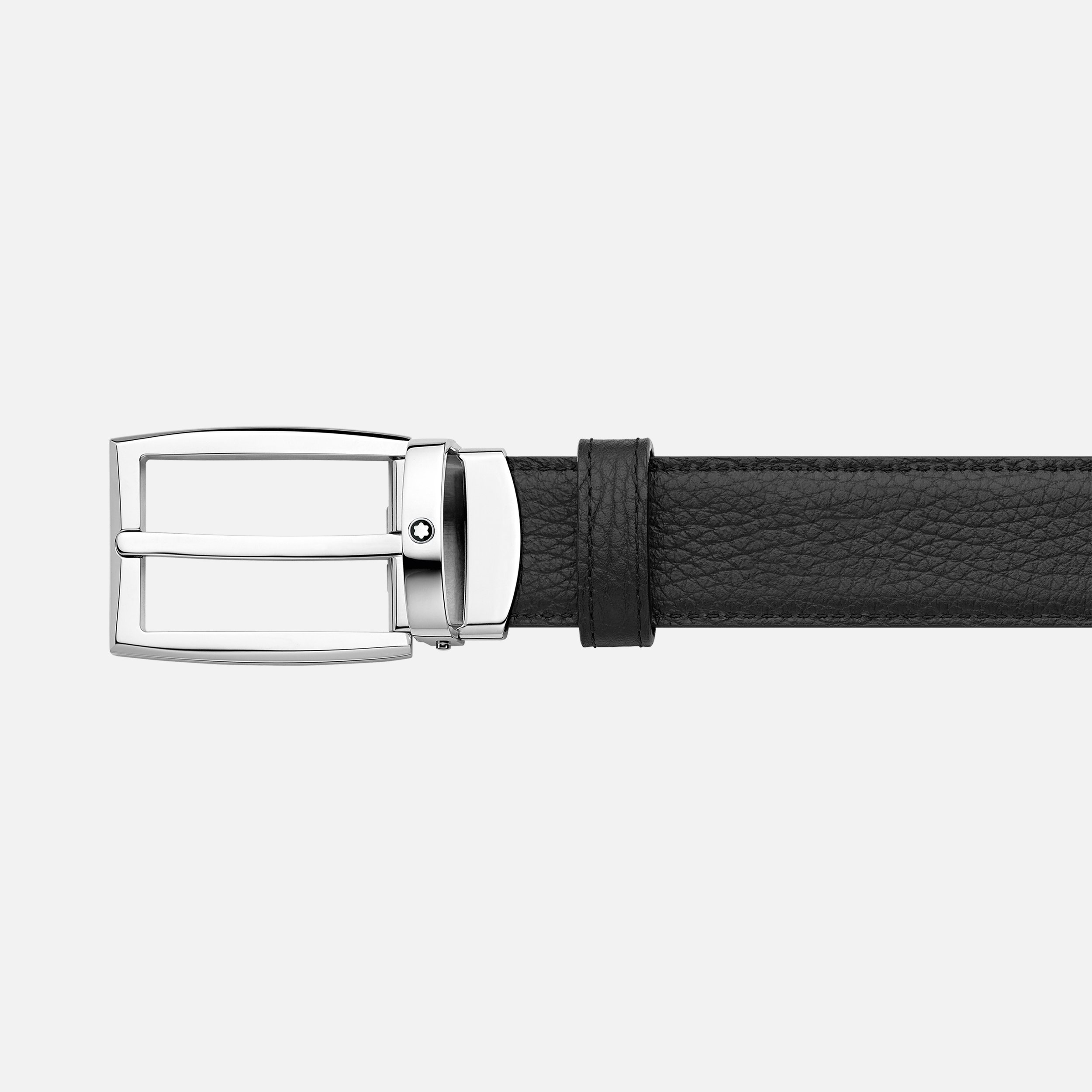 Black/blue 30 mm reversible leather belt - 2