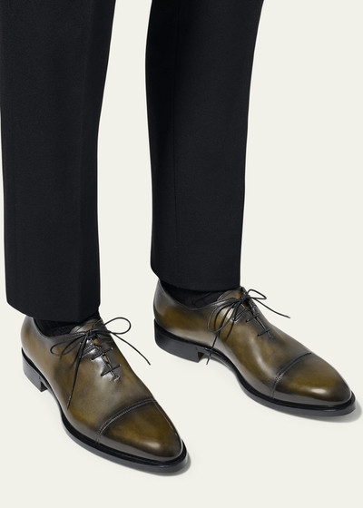 Berluti Men's Equilibre Cap-Toe Leather Oxfords outlook