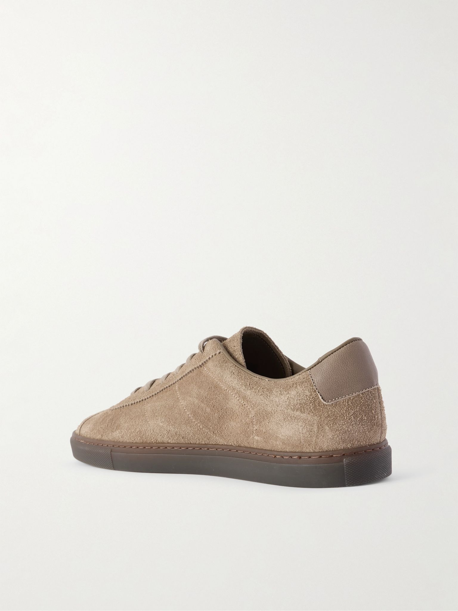 Field Trainer Brushed-Suede Sneakers Brown - 4