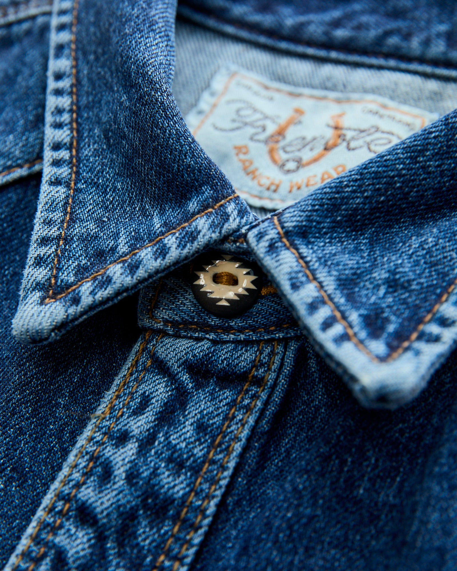 11oz Modern Western Shirt in Stonewash Indigo - 4