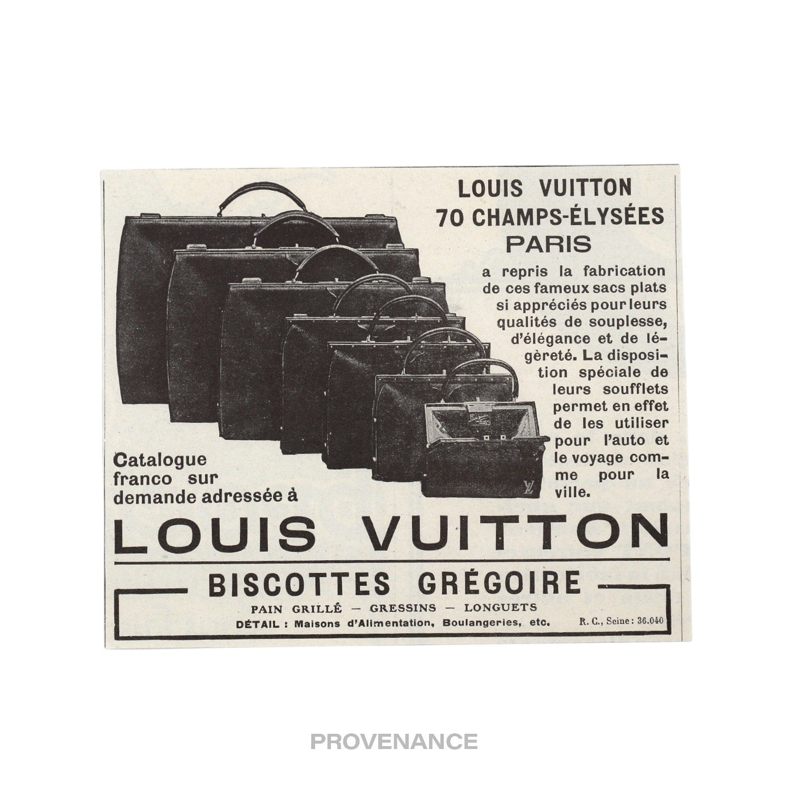 Louis Vuitton Antique Vintage Newsprint Ad - BAGS - 3