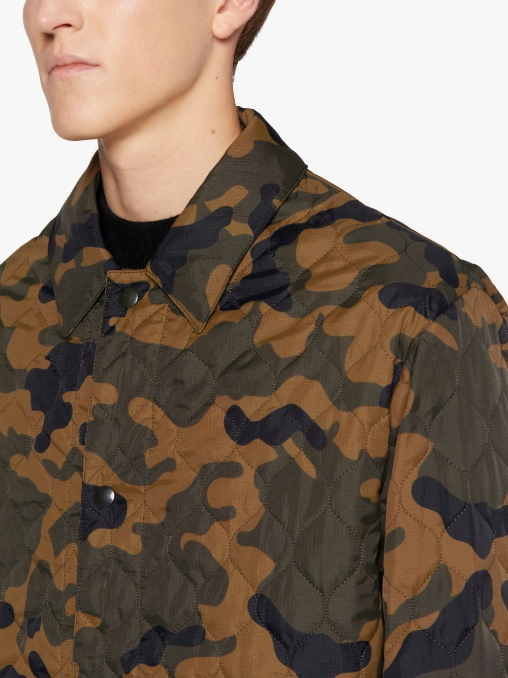 TEEMING CAMO RIPSTOP NYLON QUILTED COACH JACKET | GQM-210 - 5