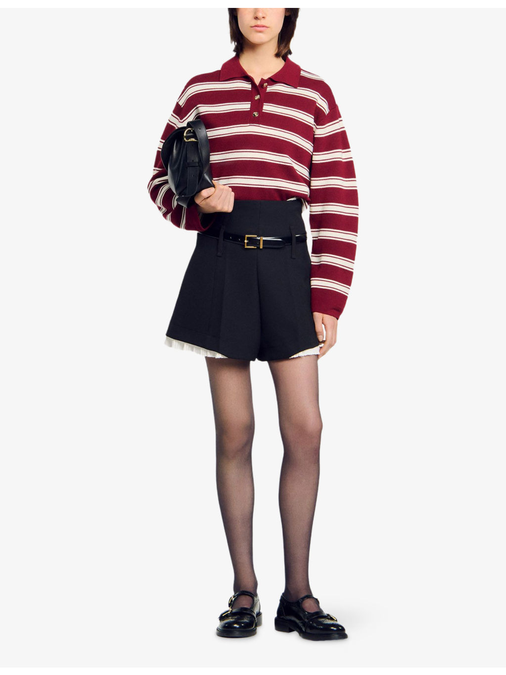 Striped Polo-Collar Wool-Blend Jumper - 2
