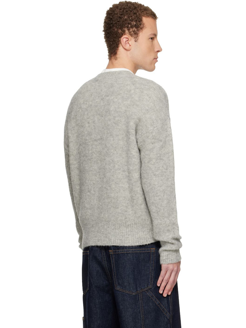 Gray Alpaca Ami Crewneck Sweater 3