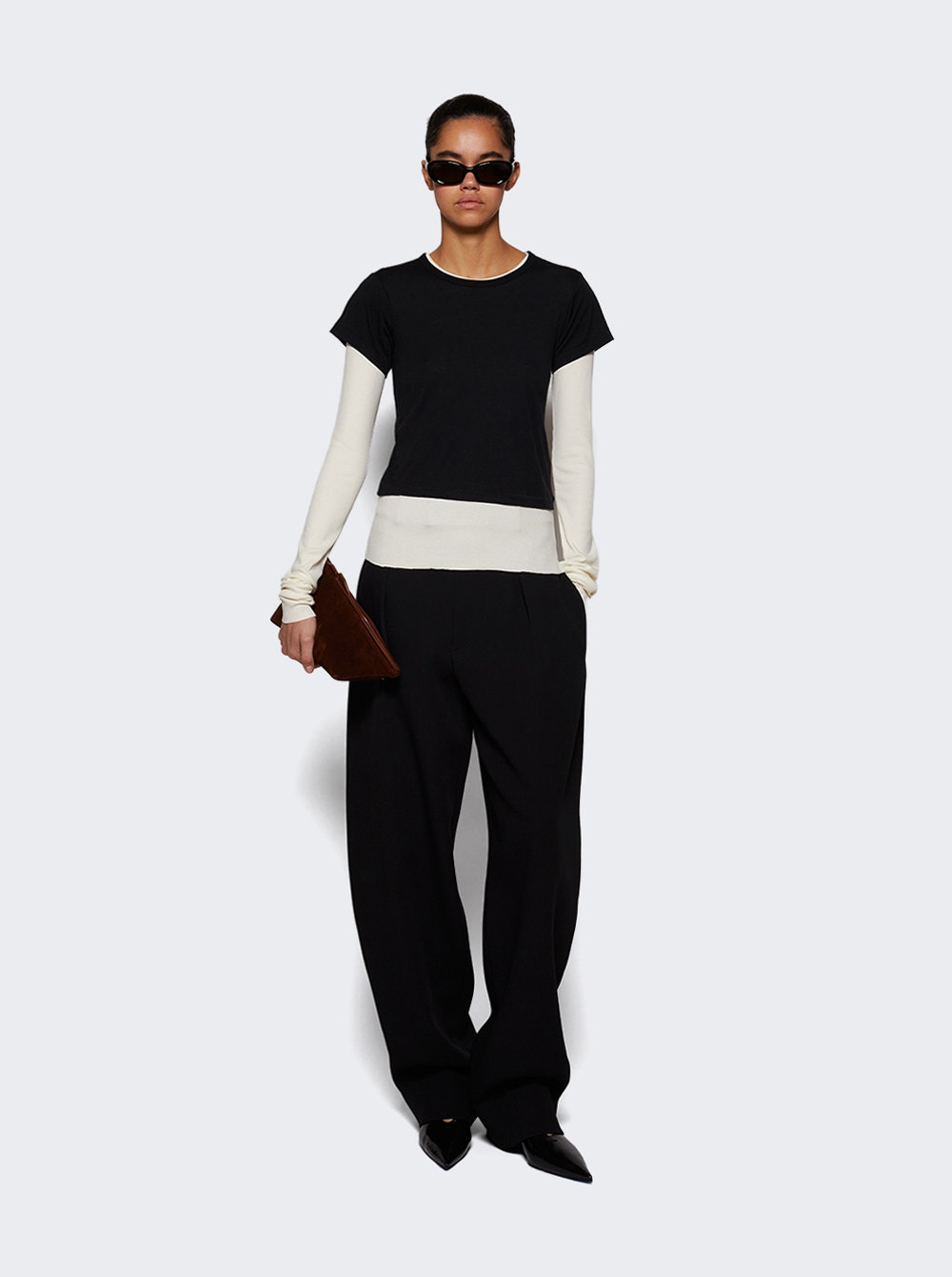 Long Sleeve Fitted Top Cream - 2