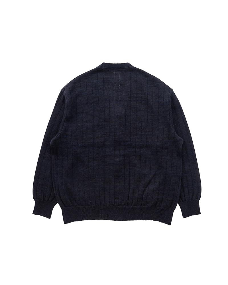 KNIT ZIP CARDIGAN NAVY - 2