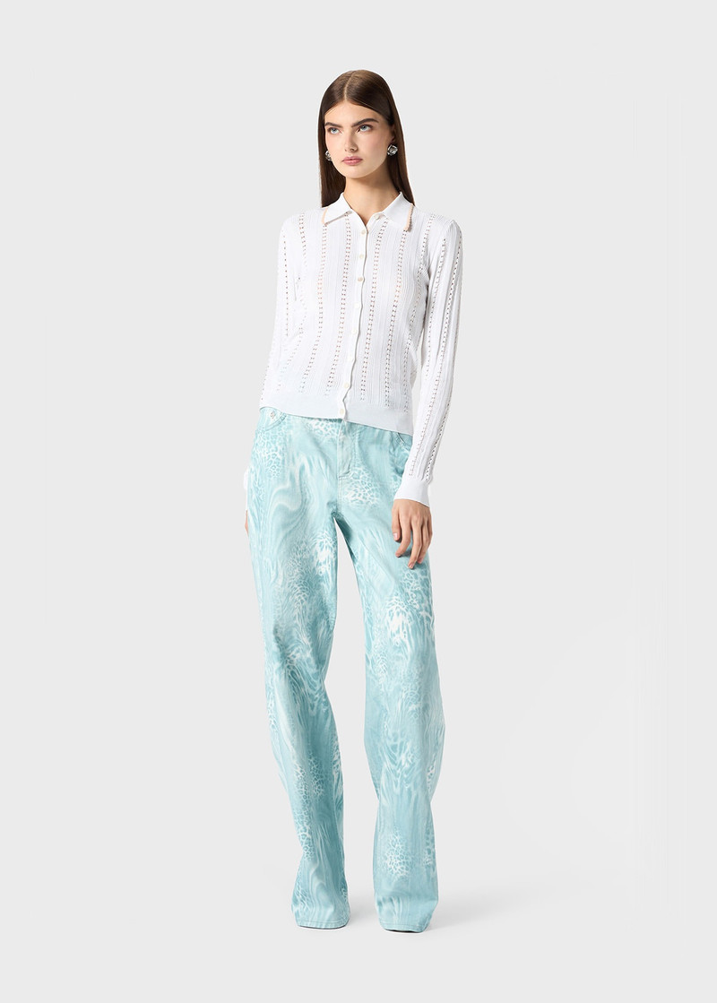 Blumarine PERFORATED KNIT CARDIGAN outlook