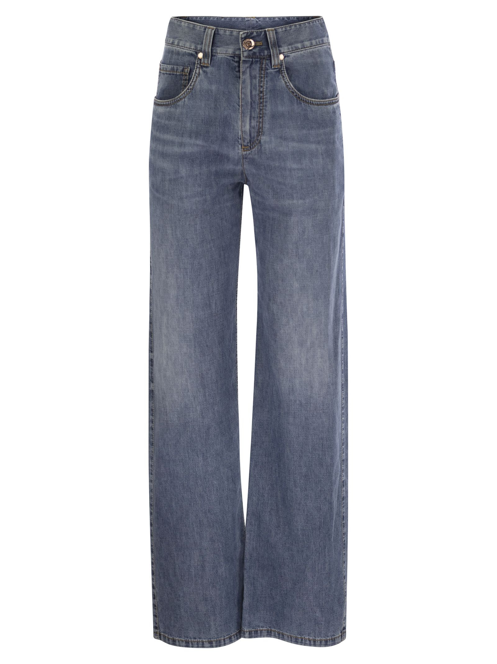 Brunello Cucinelli Women Contemporary Loose Trousers In Lightweight Denim - 1