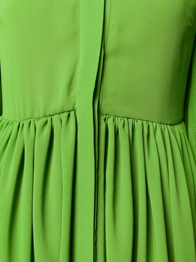gathered hem pleated shirt dress 5