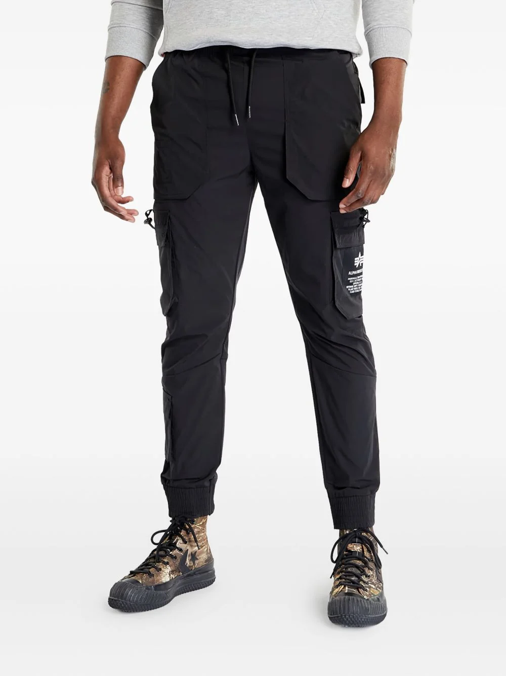 cargo-pocket track pants - 1