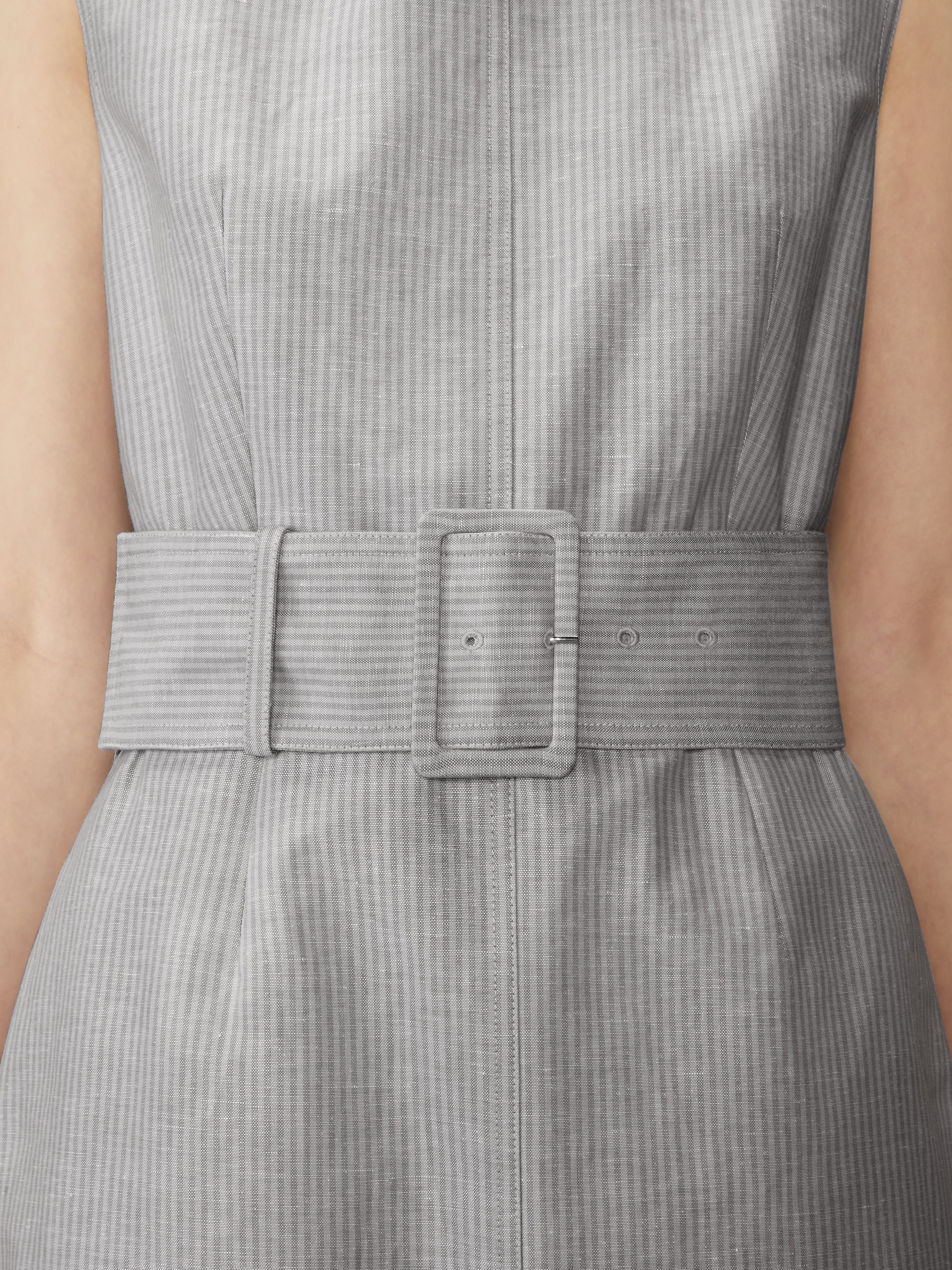 TONAL UNIVERSITY STRIPE BOAT NECK DRESS - 7