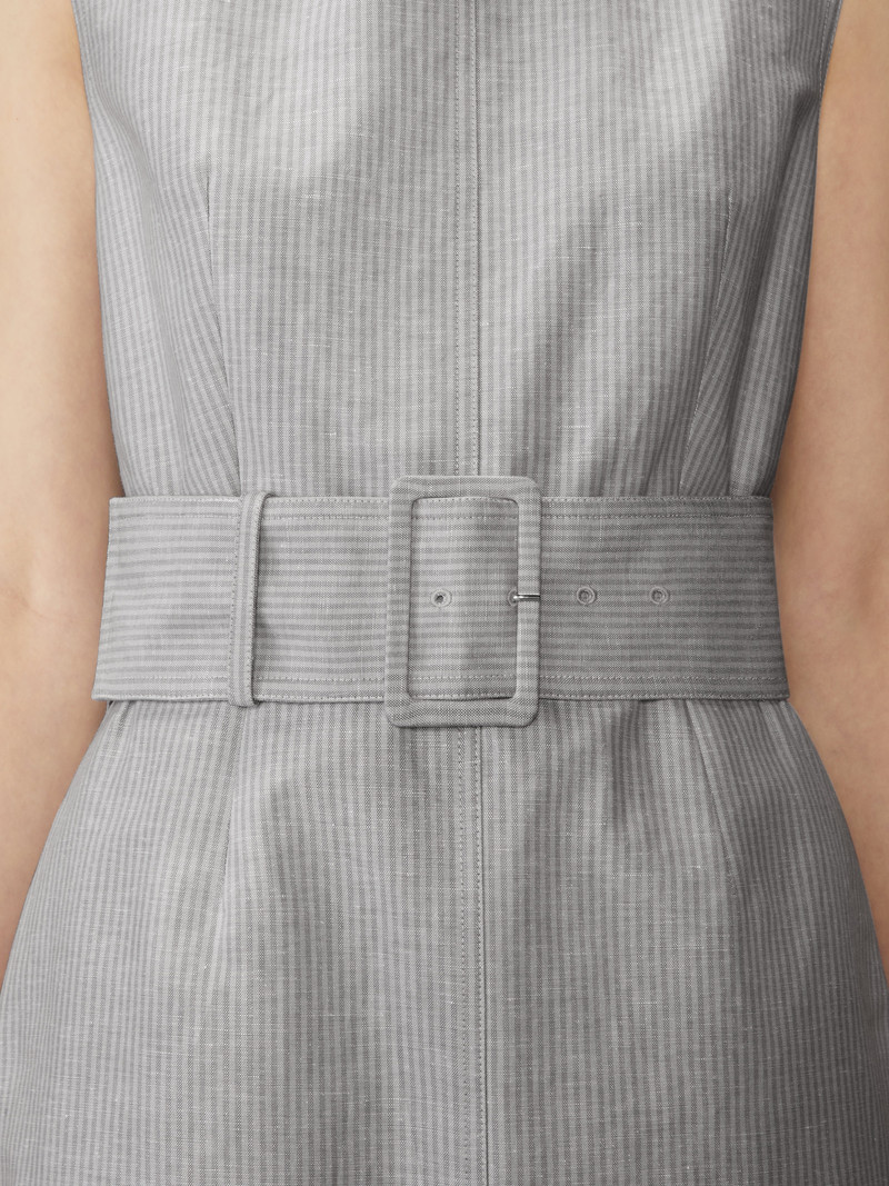 TONAL UNIVERSITY STRIPE BOAT NECK DRESS 7
