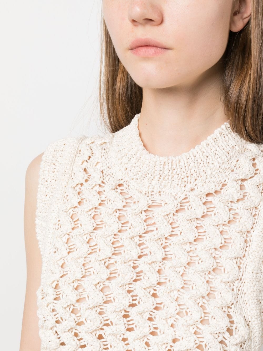 semi-sheer knitted top - 5