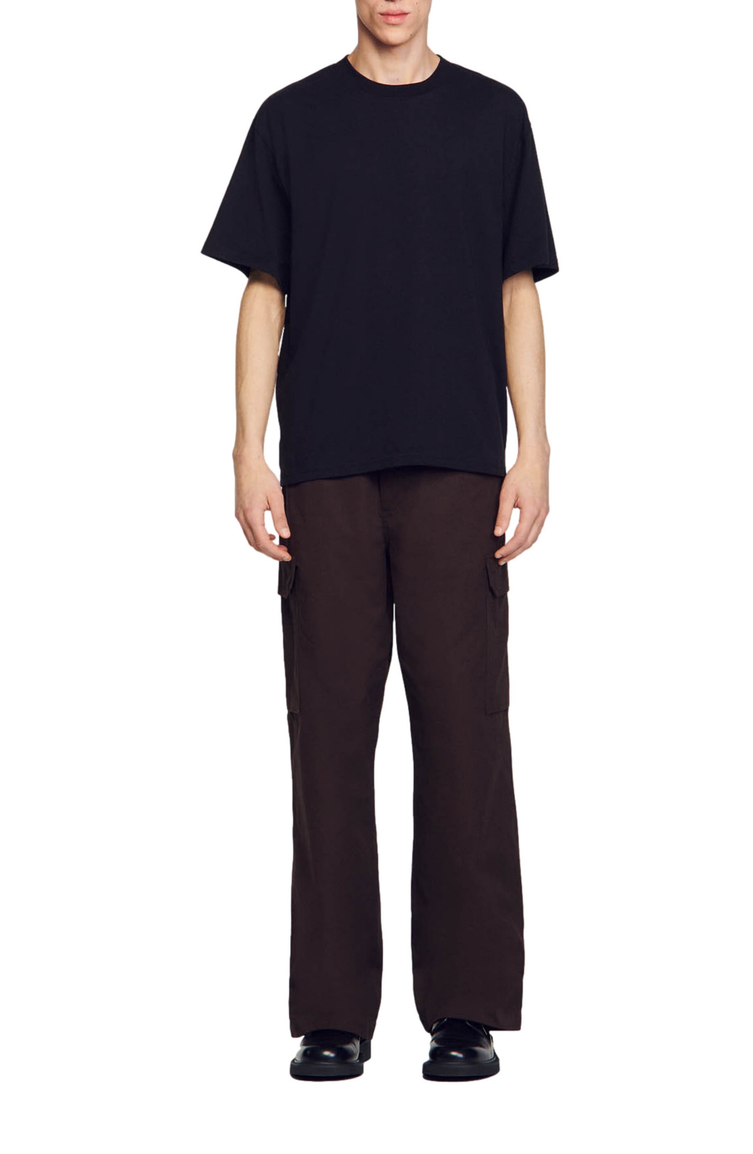 SANDRO Oversized T-shirt in Black at Nordstrom - 4
