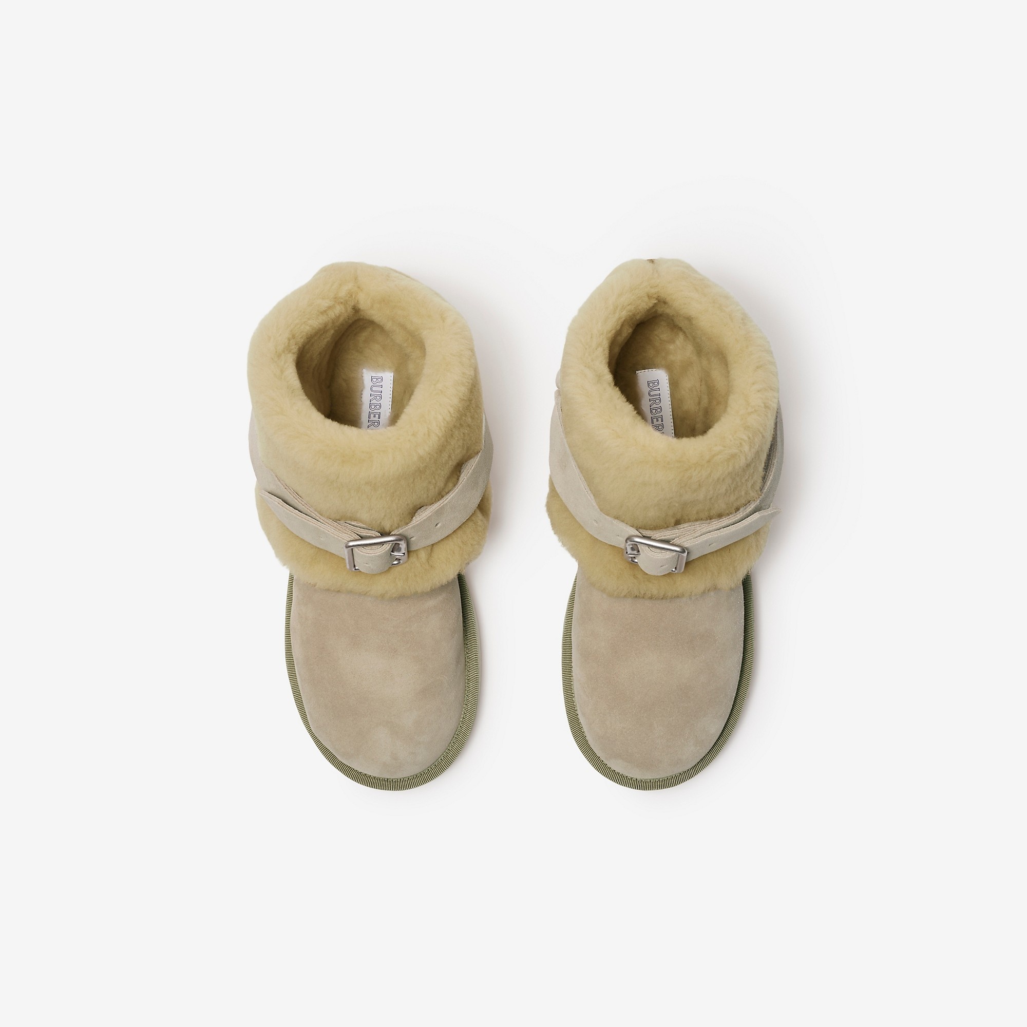 Suede and Shearling Chubby Boots - 5