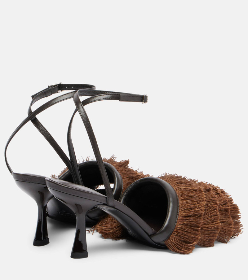 Castanet fringed leather sandals 2