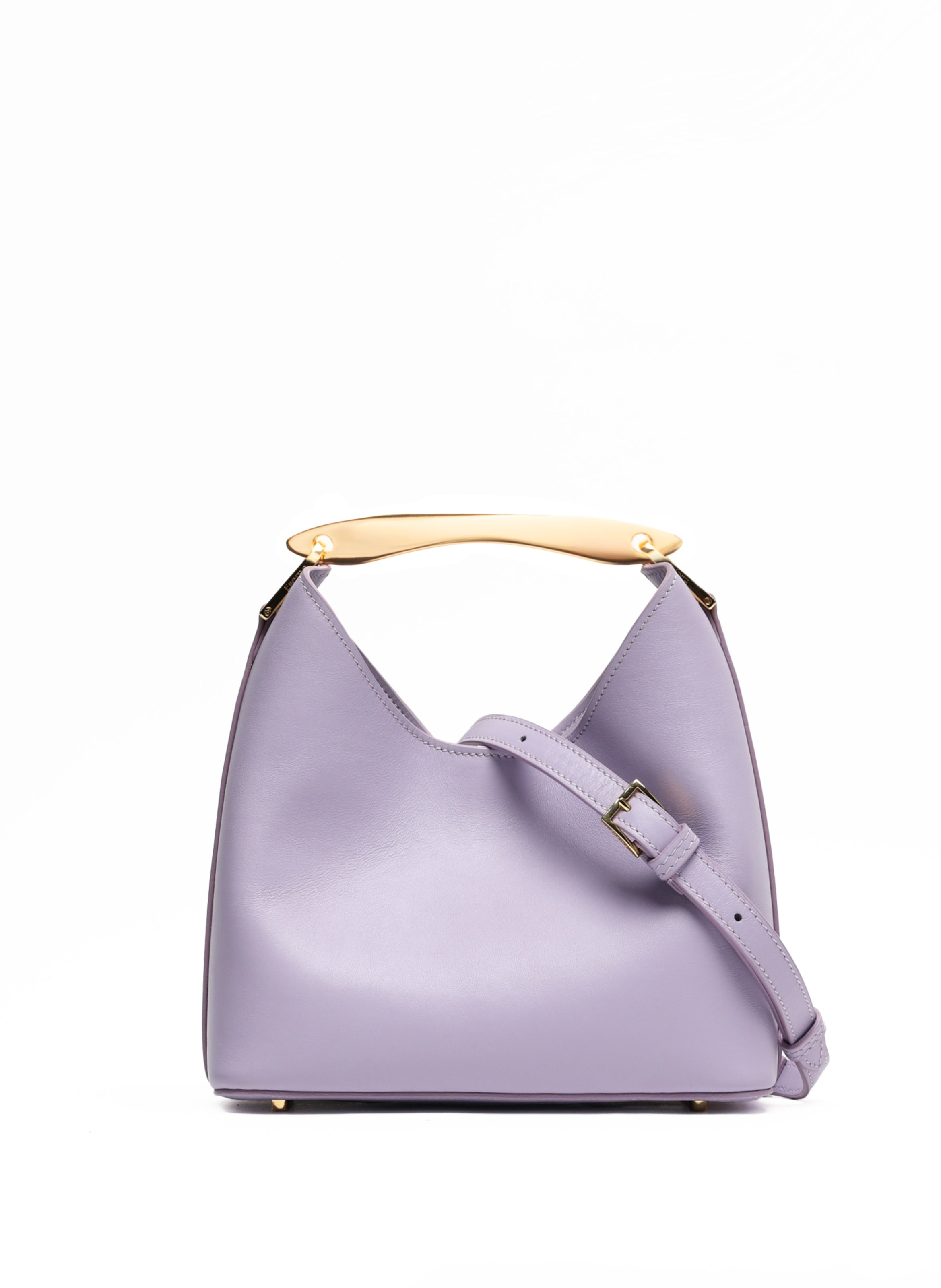 Small Boomerang Leather Lilac - 3