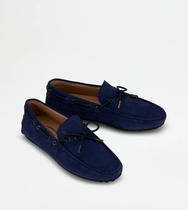 Tod's CITY GOMMINO DRIVING SHOES IN SUEDE - BLUE outlook