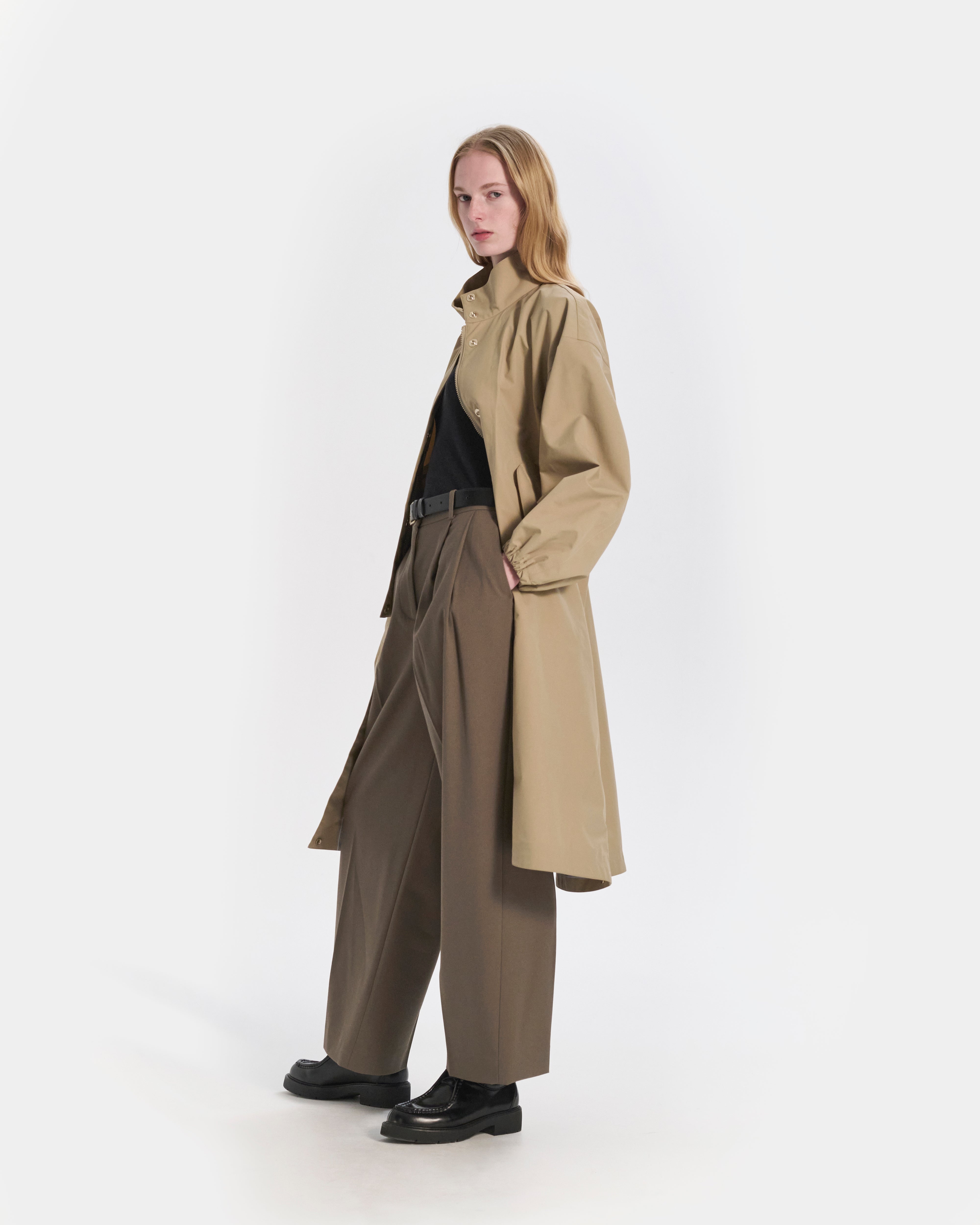 Skye Stand Collar Long Coat - 4
