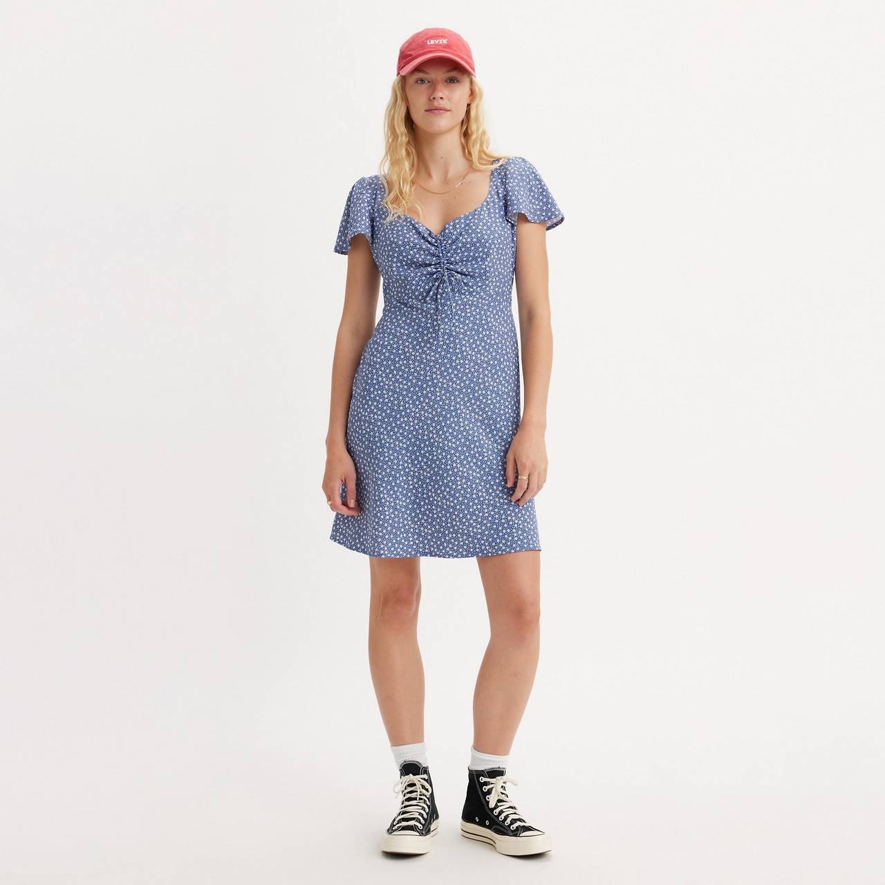 SKYLAR FLUTTER SLEEVE DRESS - 1