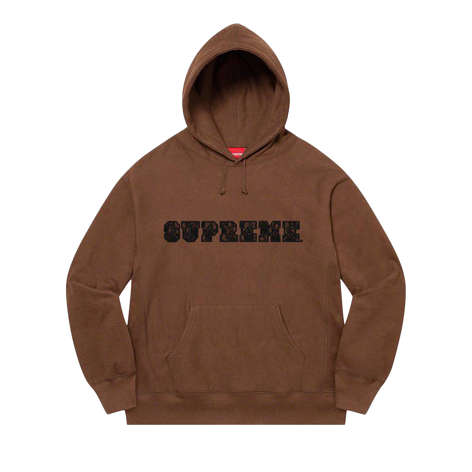 Supreme Lace Hooded Sweatshirt 'Dark Brown' - 1