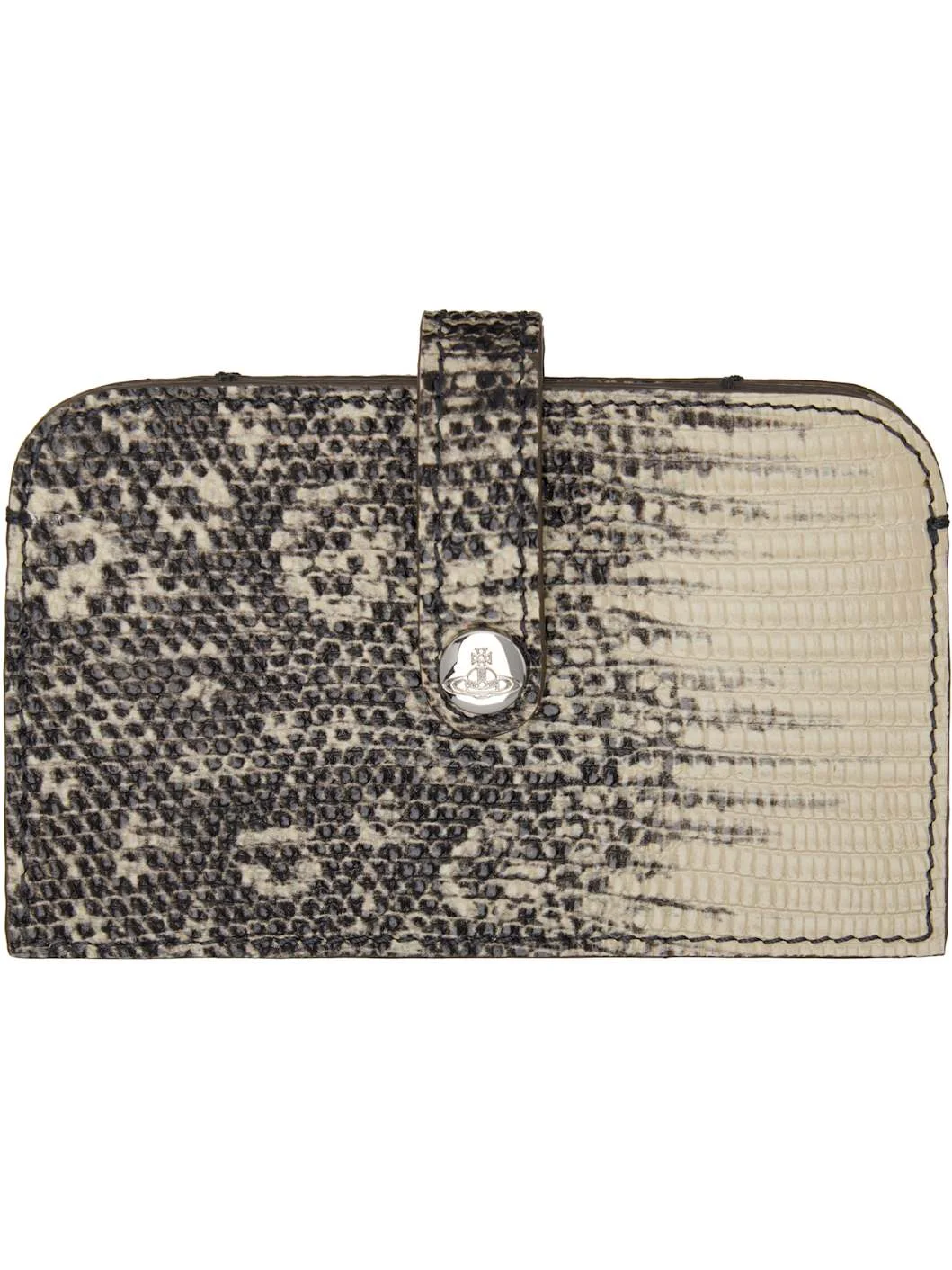 Gray & Off-White Accordion Card Holder - 1