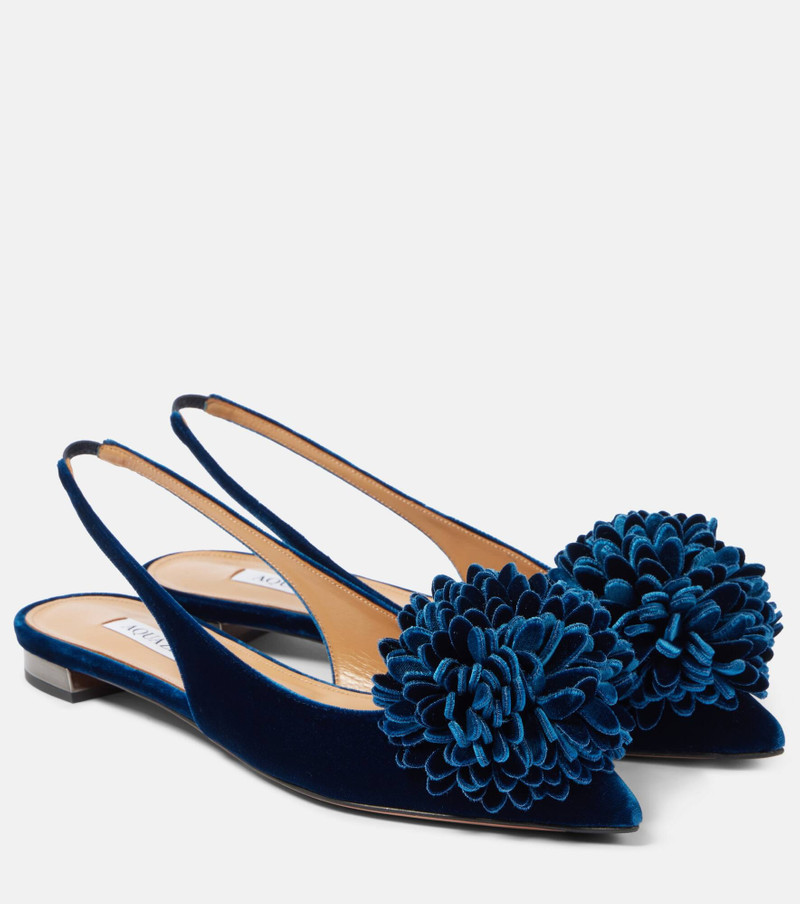 Couturier velvet slingback flats 1