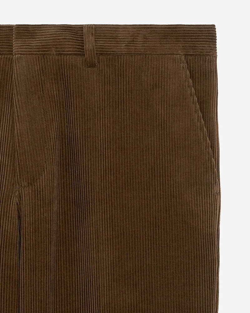 BROWN CORDUROY TAILORED SUIT PANTS 6